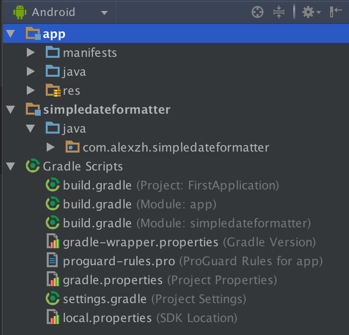 Imported module in Android Studio