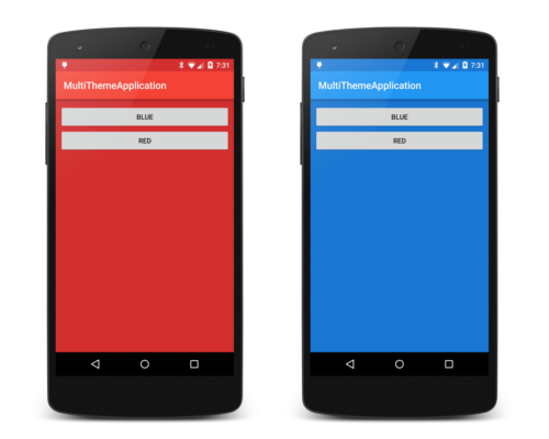 Multiple themes in Android app